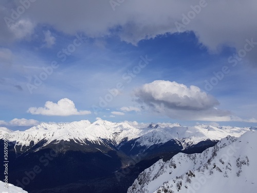 Snow covered mountains in Rosa Khutor