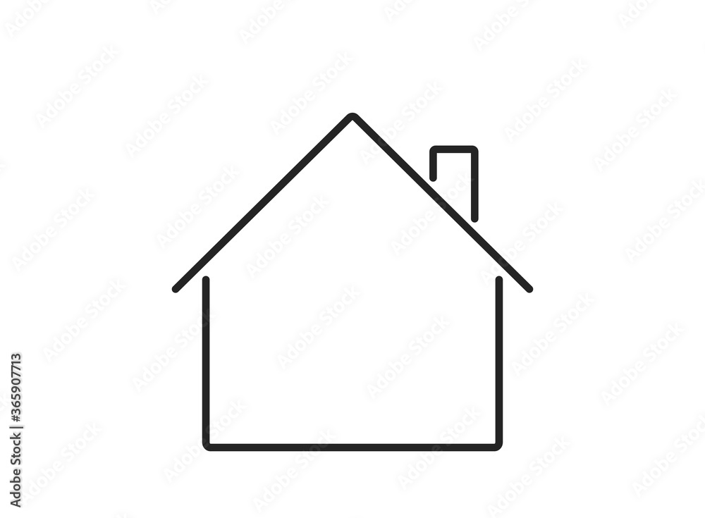 house line icon. home symbol. simple style infographic design element house line icon. home symbol. simple style infographic design element