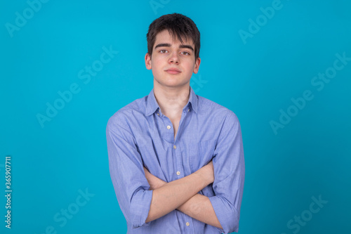 young male teenager isolated on background