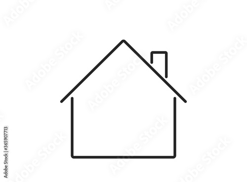 house line icon. home symbol. simple style infographic design element