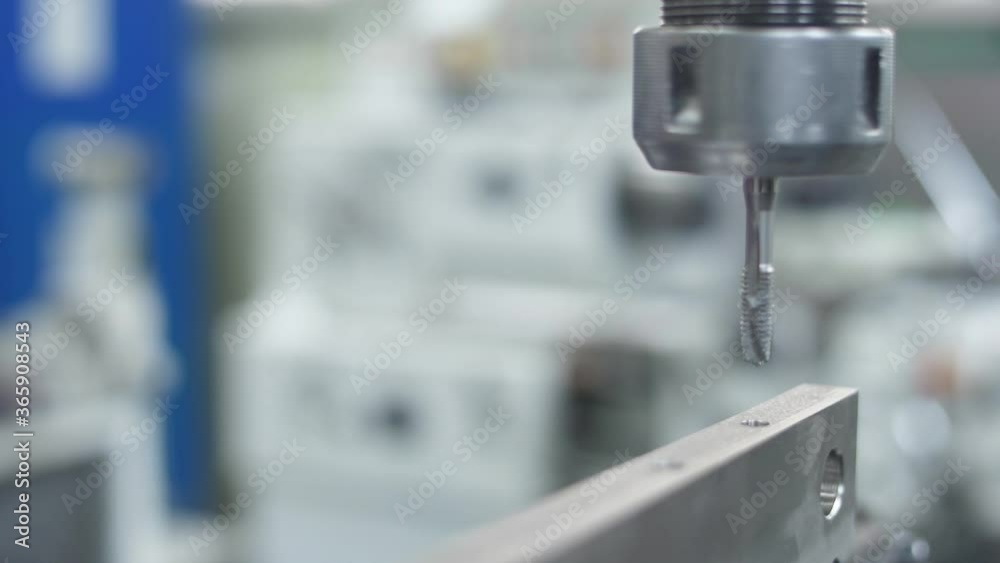 industrial drill machine drilling steel slow motion industrial drill machine drilling steel slow motion
