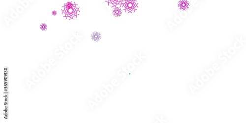Light Blue  Red vector background with random forms.
