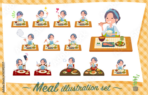 flat type hairband apron mom_Meal