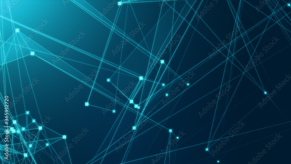 Abstract blue green polygon tech network with connect technology background. Abstract dots and lines texture background. 3d rendering. Abstract blue green polygon tech network with connect technology background. Abstract dots and lines texture background. 3d rendering.