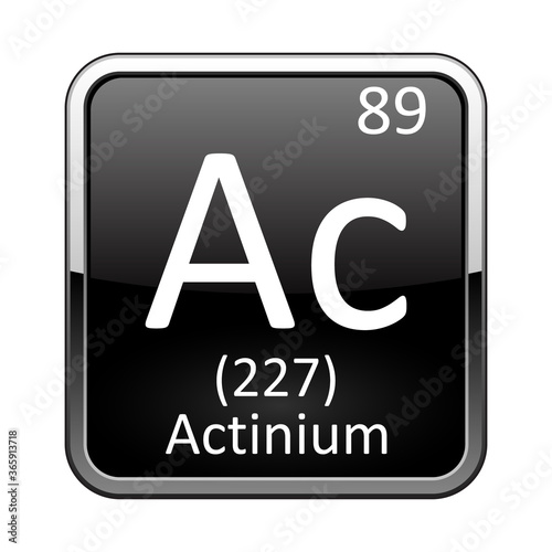 The periodic table element Actinium. Vector illustration