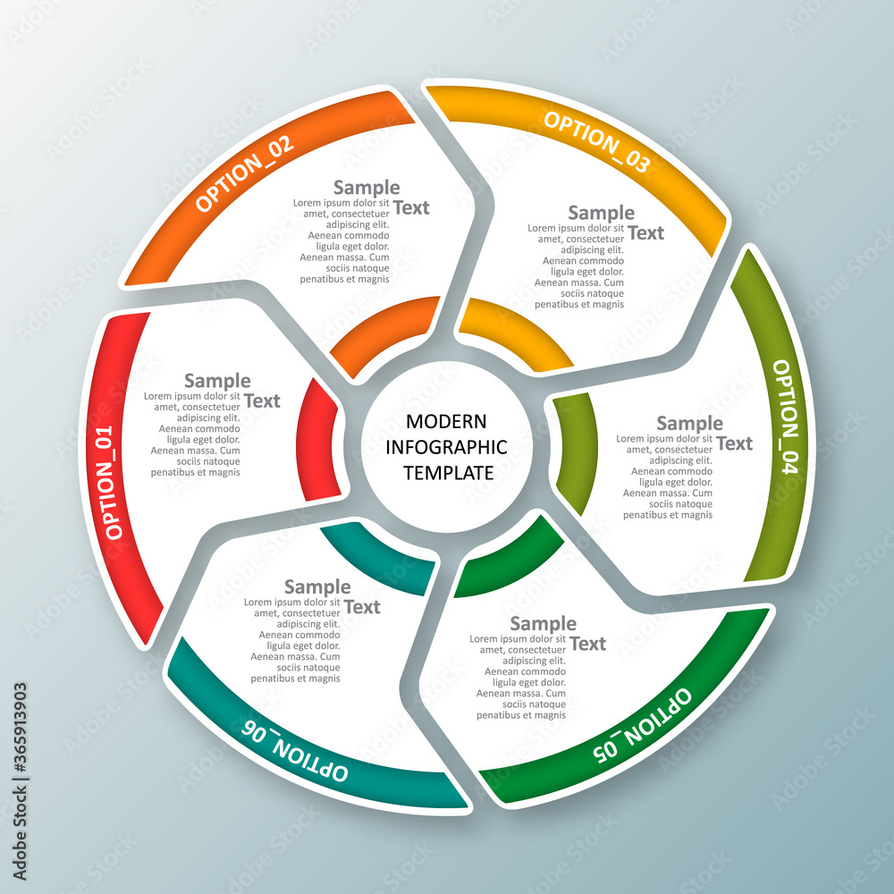 Fototapeta premium Abstract 3D Paper Infographics. Business template .Vector illustration
