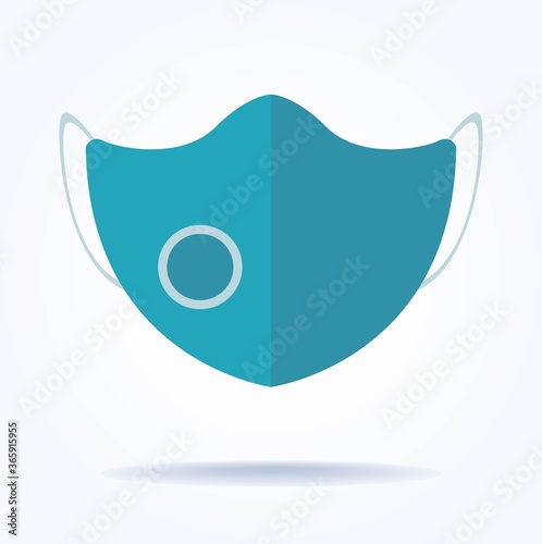 breathing medical respirator mask icon.