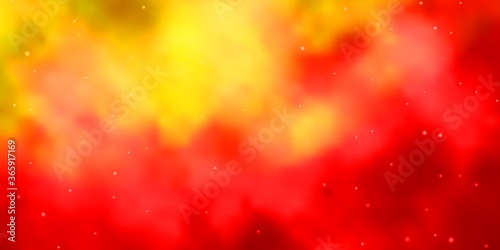 Light Red, Yellow vector texture with beautiful stars. Colorful illustration in abstract style with gradient stars. Best design for your ad, poster, banner.