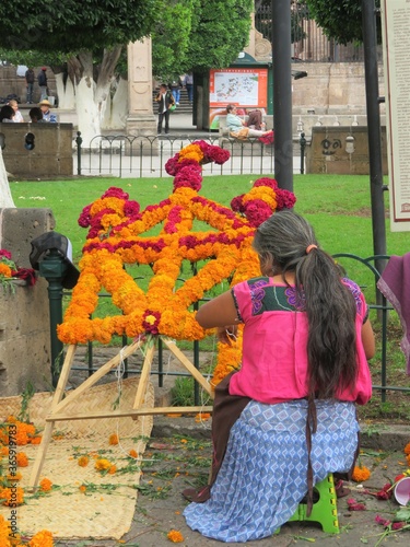 Preparations for the day of the dead, Mexico