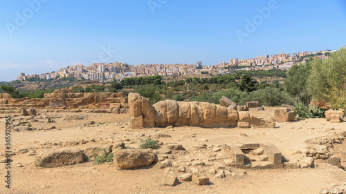 The telamons of the Temple of Zeus in Agrigento