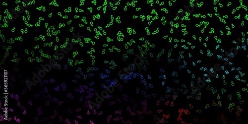Dark Pink, Green vector texture with religion symbols.