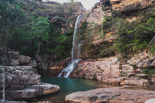 waterfall in the mountains of Amazon