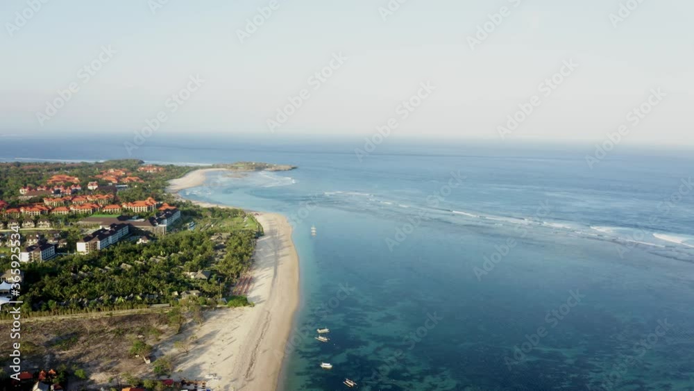 Drone view of Geger Beach. Bali coastline, Indonesia Drone view of Geger Beach. Bali coastline, Indonesia