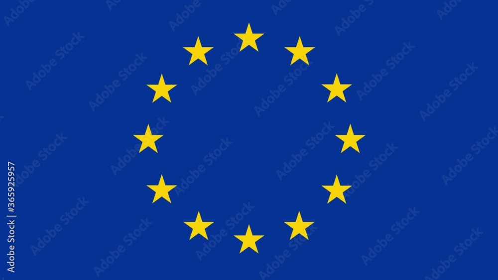 Yellow stars spinning against blue background Yellow stars spinning against blue background