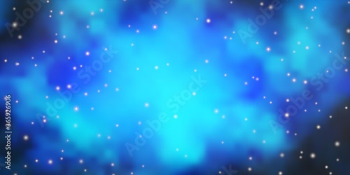 Dark BLUE vector pattern with abstract stars. Shining colorful illustration with small and big stars. Pattern for wrapping gifts. © Guskova