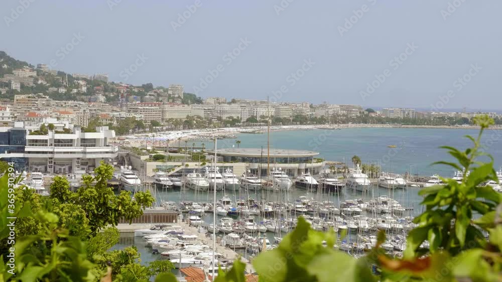 Aerial view over the city of Cannes at the French riviera - travel photography