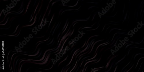 Dark Brown vector background with curves. Colorful geometric sample with gradient curves. Pattern for websites, landing pages.