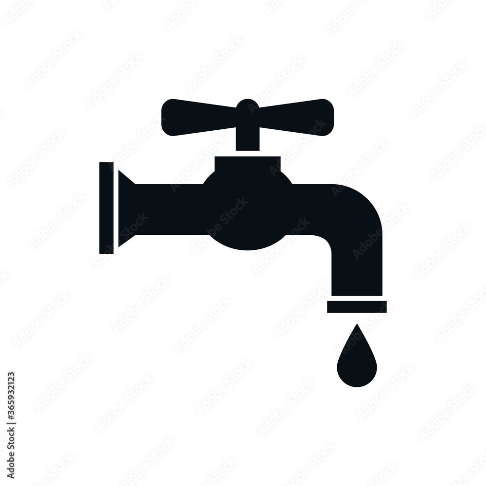 Tap water icon vector logo template flat style Tap water icon vector logo template flat style