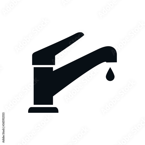 Tap water icon vector logo template flat style