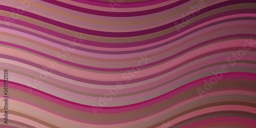Light Pink vector texture with wry lines. Colorful abstract illustration with gradient curves. Best design for your posters, banners.