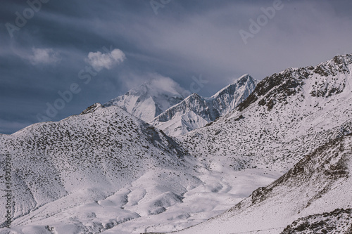 Himalayan mountains covered with snow