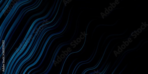 Dark BLUE vector pattern with lines. Colorful illustration in abstract style with bent lines. Pattern for websites, landing pages.