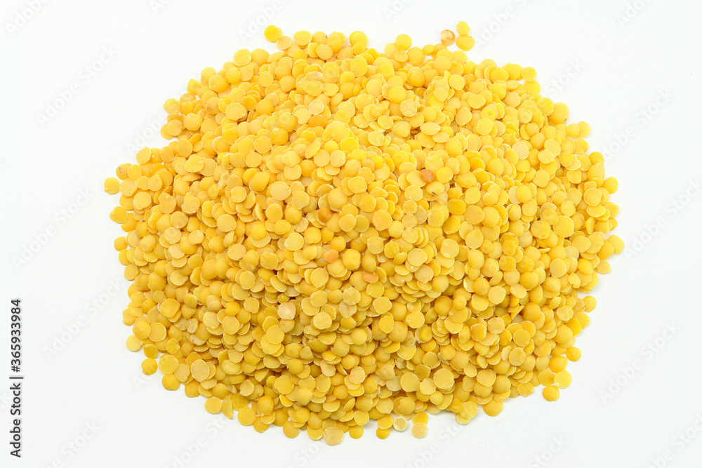Yellow Lentils on white Yellow Lentils on white