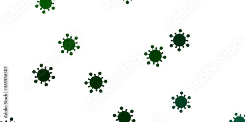 Light green vector texture with disease symbols.