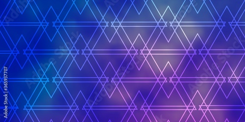Light Blue, Red vector pattern with lines, triangles. Abstract gradient design with colorful triangles. Best design for posters, banners.