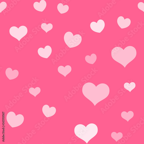 Hearts seamless pattern. Loop texture background of heart icons. Romance and love design.