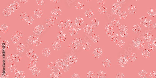Light red vector natural backdrop with flowers. © Guskova