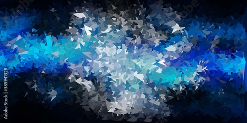 Dark blue vector triangle mosaic design.