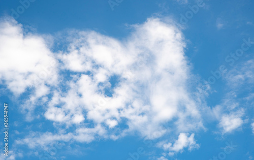 The vast blue sky and clouds sky.