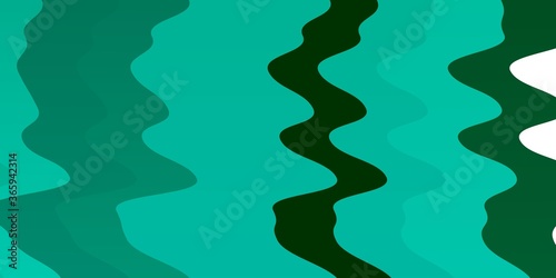 Light Green vector template with curved lines. Abstract gradient illustration with wry lines. Template for cellphones.
