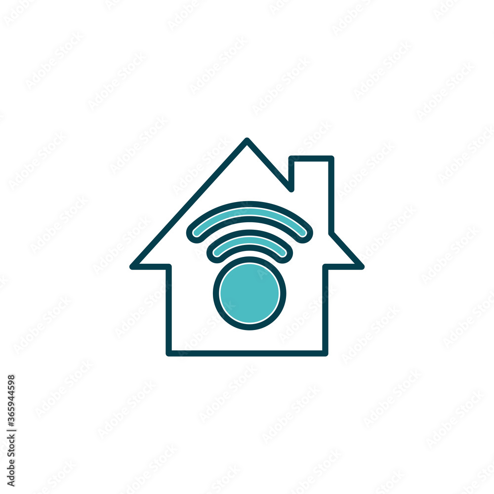 stock vector creative home wifi logo illustration stock vector creative home wifi logo illustration