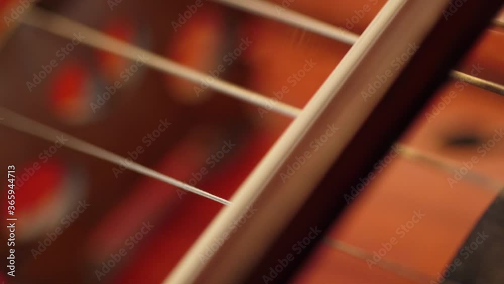 Violinist playing the violin in orchestra slow motion Violinist playing the violin in orchestra slow motion
