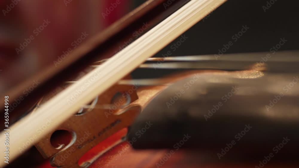 Violinist playing the violin in orchestra slow motion Violinist playing the violin in orchestra slow motion