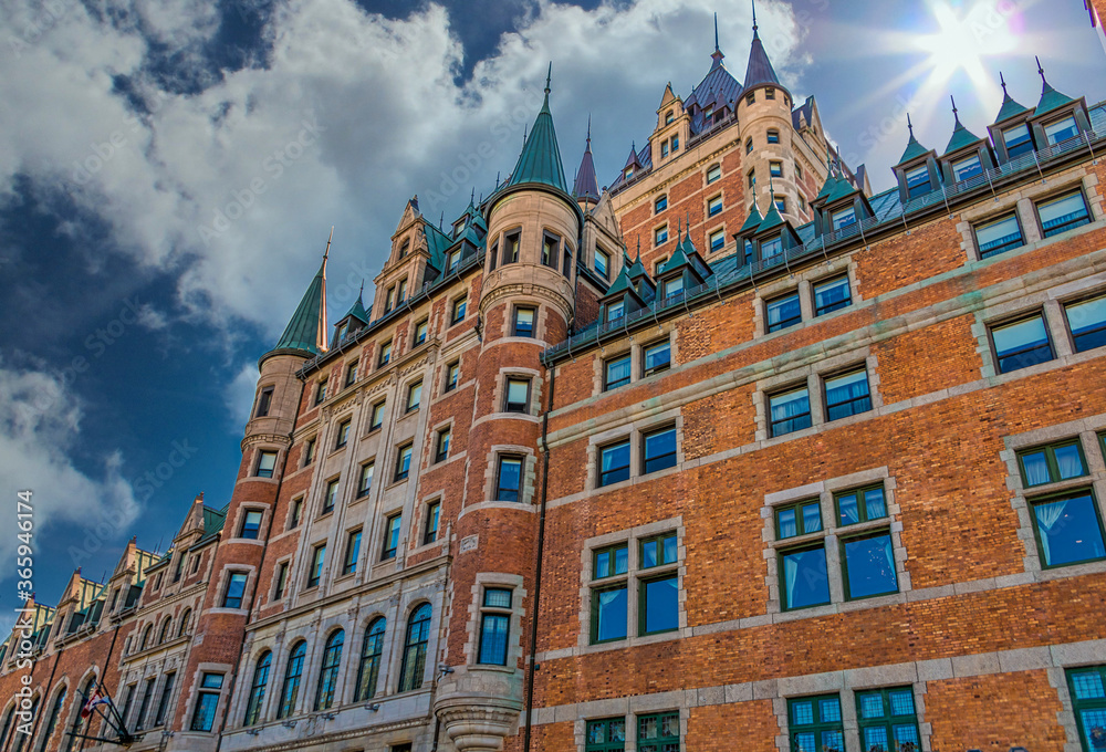 A very old and famous hotel in Quebec City, Canada