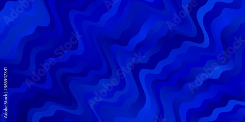 Light BLUE vector pattern with curves. Colorful abstract illustration with gradient curves. Pattern for websites, landing pages.