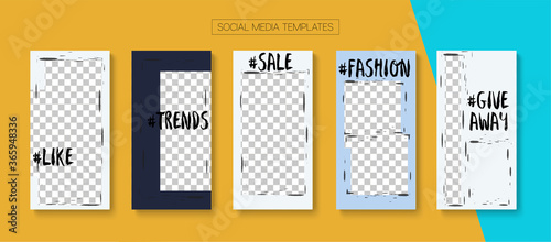 Modern Stories Vector Background.