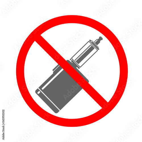 No Smoking Vaping Allowed Warning Icon Sign Vector Illustration