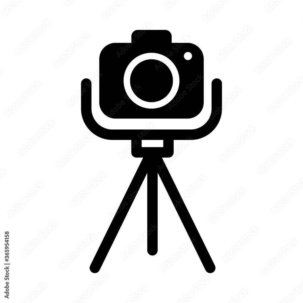Camera with tripod icon