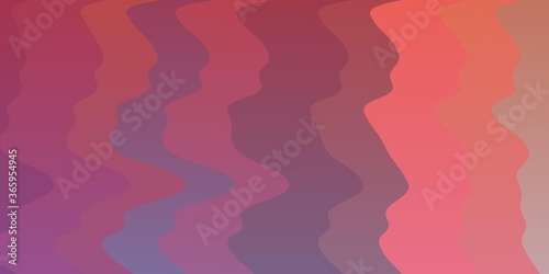 Light Blue, Red vector backdrop with bent lines. Illustration in halftone style with gradient curves. Pattern for commercials, ads.