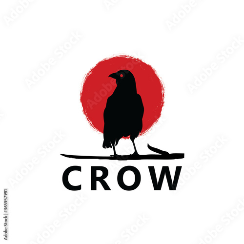 Crow Logo Template Design Vector