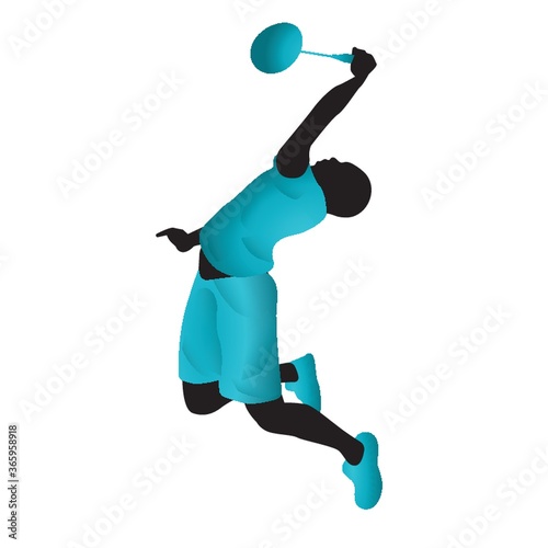 badminton player in action