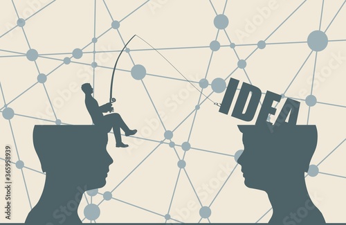 One businessman steal the idea from another. Commercial spying concept