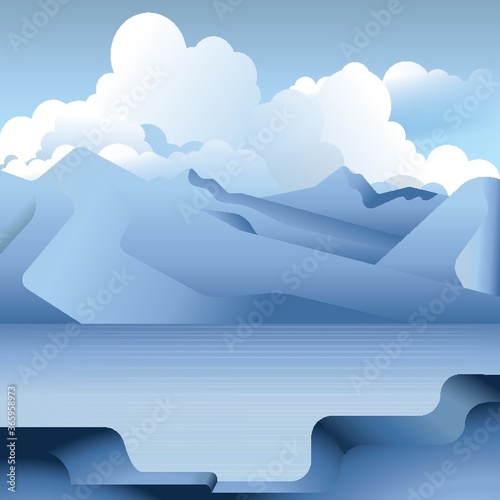 scenic landscape of mountains
