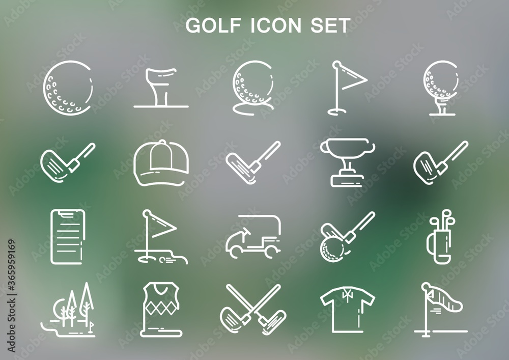 golf icon set golf icon set