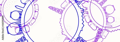 Circle with energy relative silhouettes. Design set of natural gas industry. Objects located around the circle.
