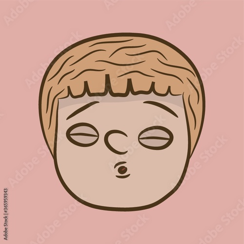 boy with relief expression